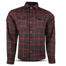 Black/Red Kevlar Motorcycle Shirt APEX