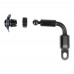Arm, mirror and screw mount with flexible arm and hole