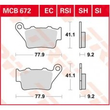 TRW SH Series Sindered Rear Brake Pads